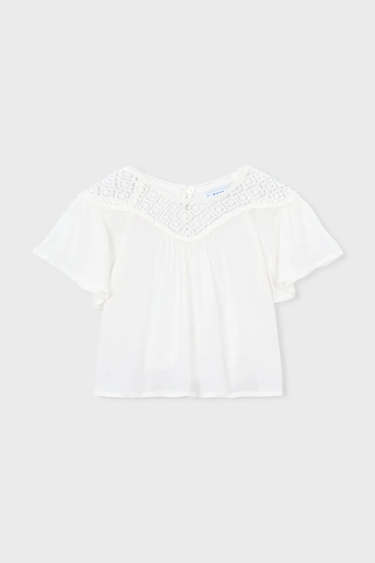 Mayoral bluzka dziecięca 3197.6H.Mini.PPY2 biały SS26