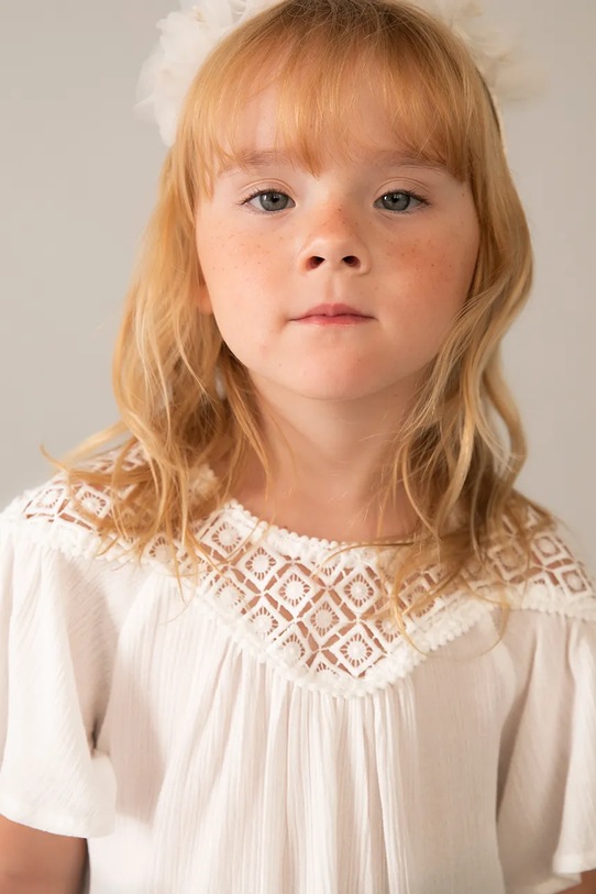 Mayoral bluzka dziecięca 3197.6H.Mini.PPY2 biały