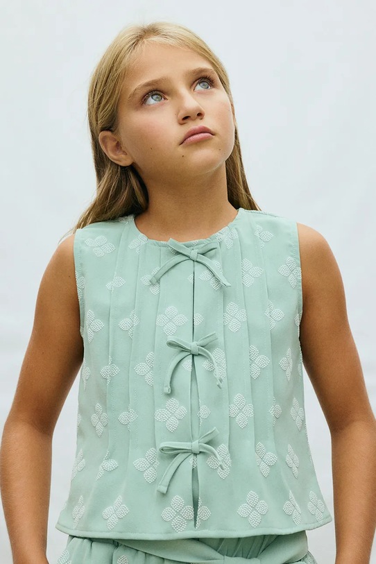 Mayoral bluzka dziecięca casual zielony 6023.8D.Junior.PPY2