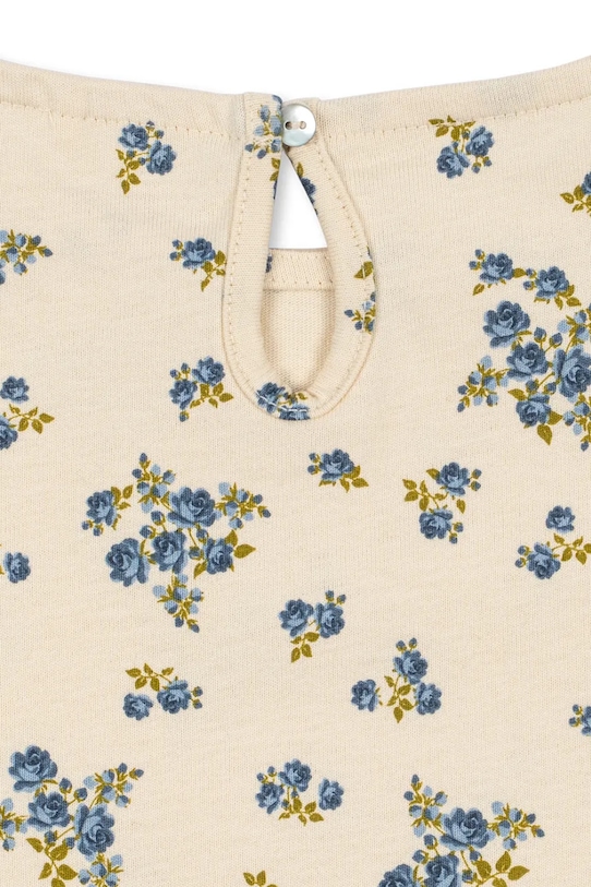 Dziewczynka Konges Sløjd bluzka bawełniana dziecięca DREY SLIT BLOUSE GOTS KS104770.PPY2 beżowy