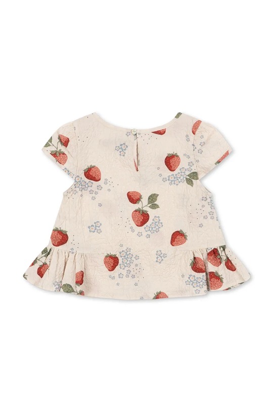 Konges Sløjd bluzka bawełniana dziecięca AVA SS TOP GOTS KS104651.PPY2 beżowy SS26