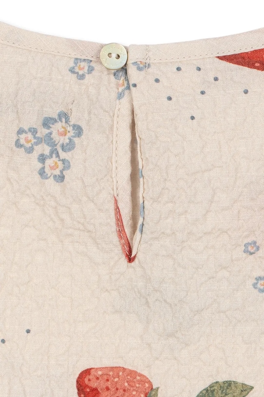 Dziewczynka Konges Sløjd bluzka bawełniana dziecięca AVA SS TOP GOTS KS104651.PPY2 beżowy