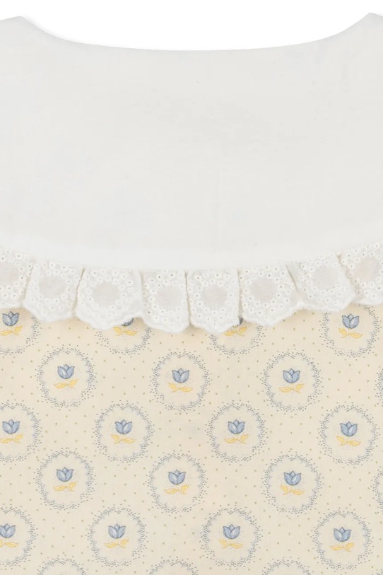 Konges Sløjd bluzka bawełniana dziecięca COEUR COLLAR SHIRT GOTS beżowy KS104746.PPY2