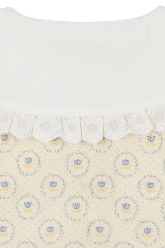 Konges Sløjd bluzka bawełniana dziecięca COEUR COLLAR SHIRT GOTS beżowy KS104746.PPY2