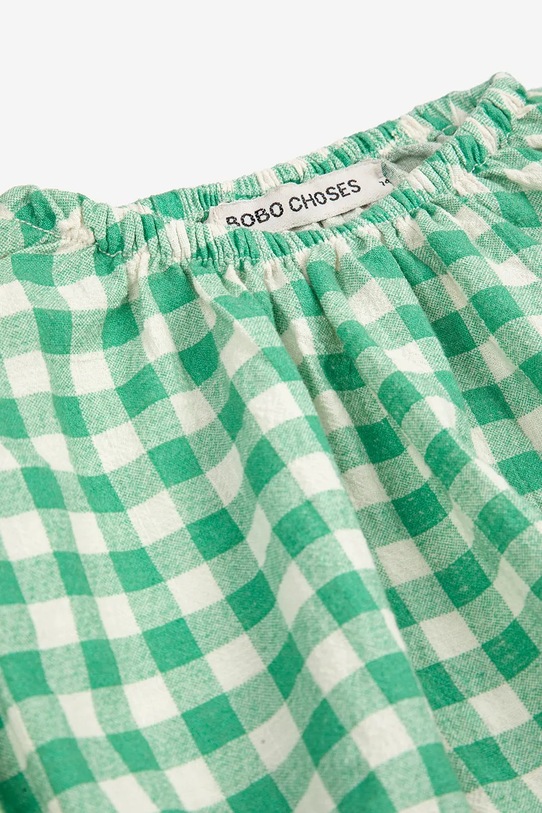 Dziewczynka Bobo Choses top bawełniany niemowlęcy Pixel Sugar Beet 126AB144 zielony