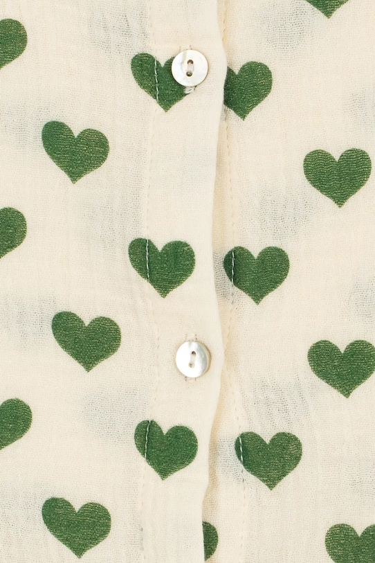 Deklice Konges Sløjd bluza z volančki otroška bombažna COCO TOP GOTS KS105327.PPY2 bež