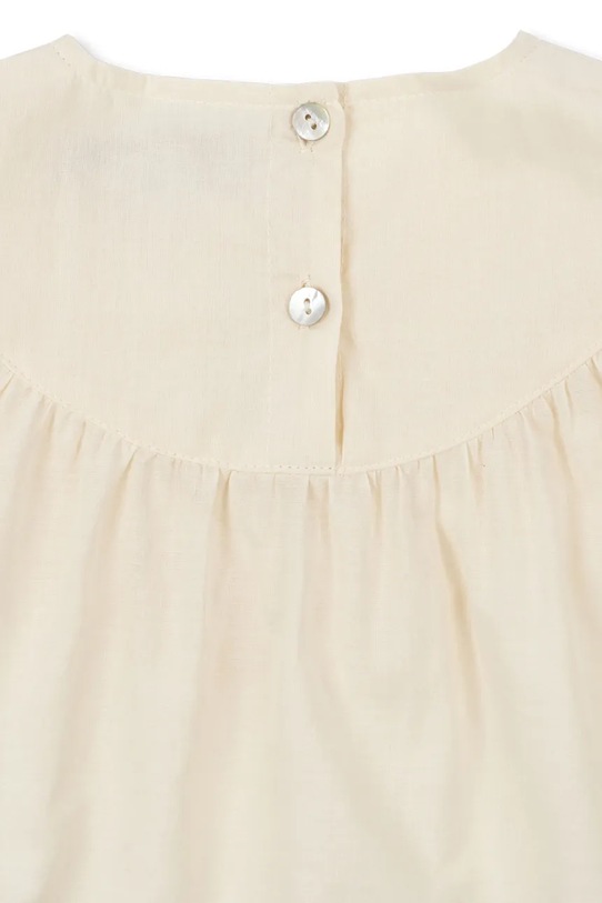 Konges Sløjd μπλούζα με βολάν παιδική βαμβακερή POSEY TOP μπεζ KS105527.PPY2