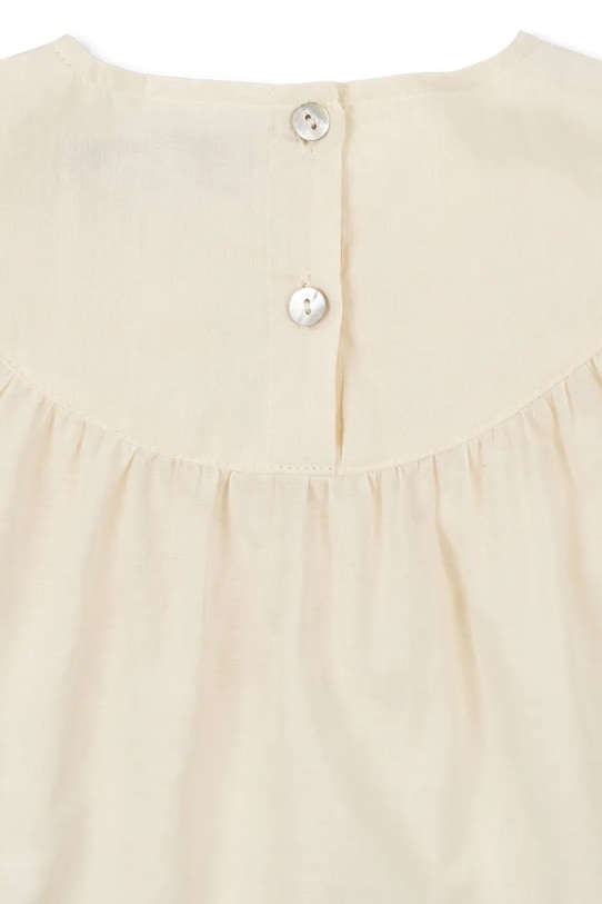 Konges Sløjd μπλούζα με βολάν παιδική βαμβακερή POSEY TOP μπεζ KS105527.PPY2