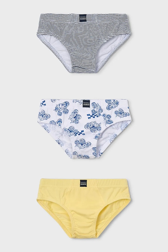 Mayoral slipy dziecięce 3-pack slipy żółty 10168.5E.Mini.PPY2