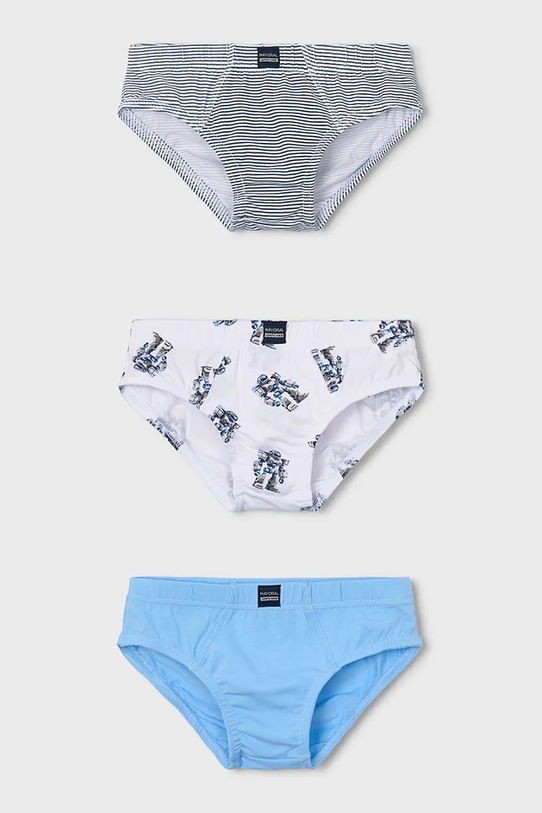 Mayoral slipy dziecięce 3-pack slipy niebieski 10168.5E.Mini.PPY2