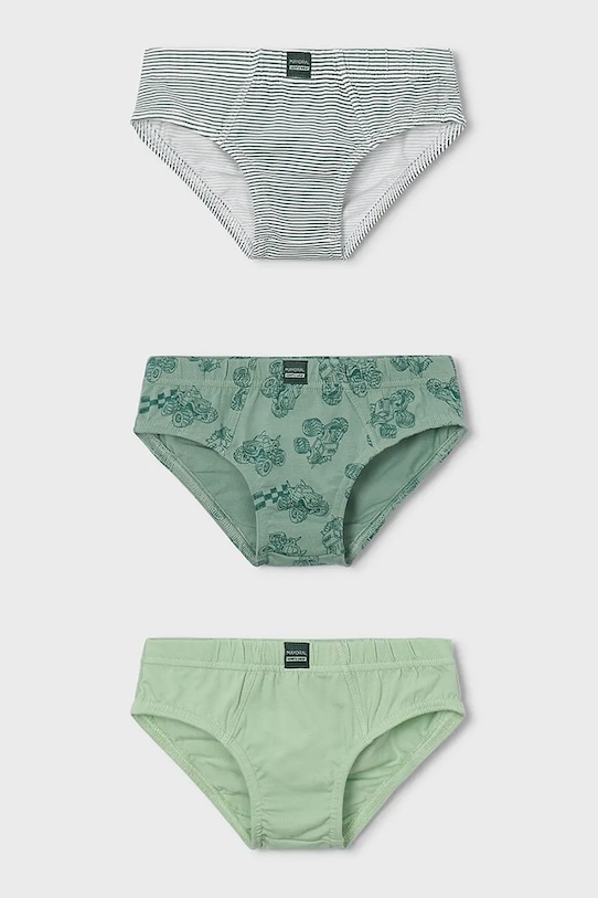 Mayoral slipy dziecięce 3-pack slipy zielony 10168.5E.Mini.PPY2