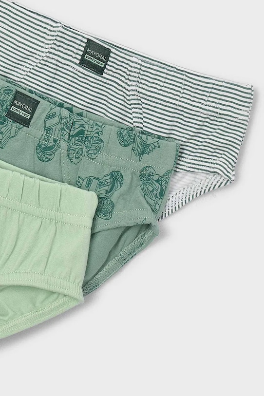 Chłopiec Mayoral slipy dziecięce 3-pack 10168.5E.Mini.PPY2 zielony