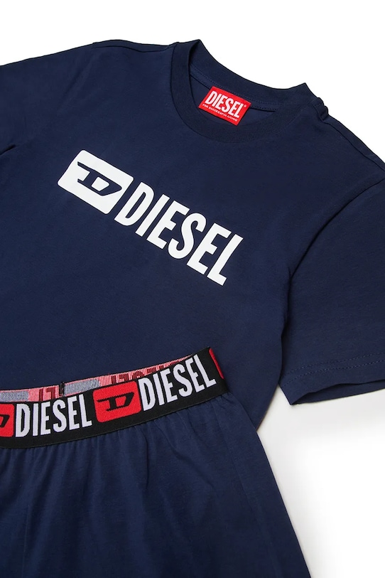 Chłopiec Diesel komplet piżamowy dziecięcy bawełniany UNFILP PYJAMA J02670.KYATR granatowy