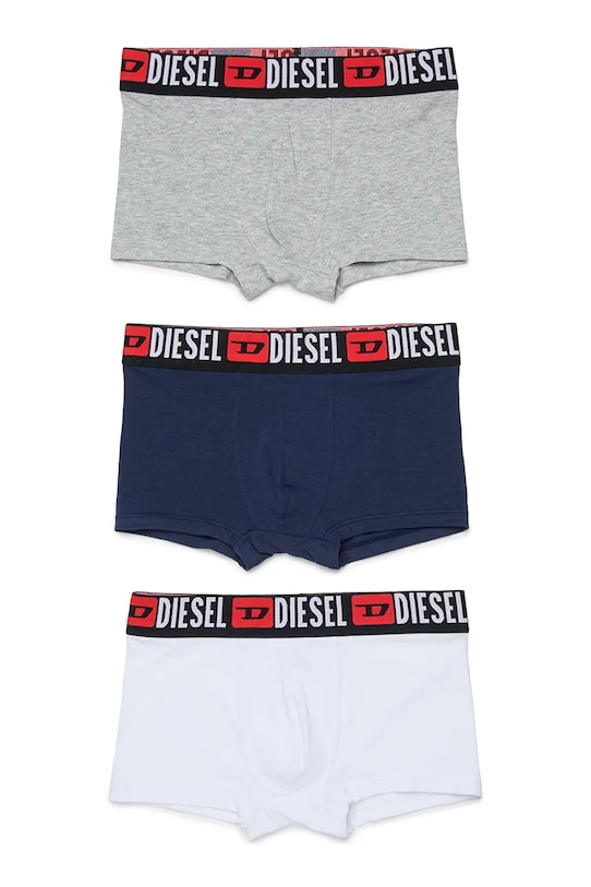 Diesel bokserki bawełniane dziecięce UM-UGERDTRIPACK-DE UND SHORT 3-pack bokserki dopasowane szary J02692.KYATR