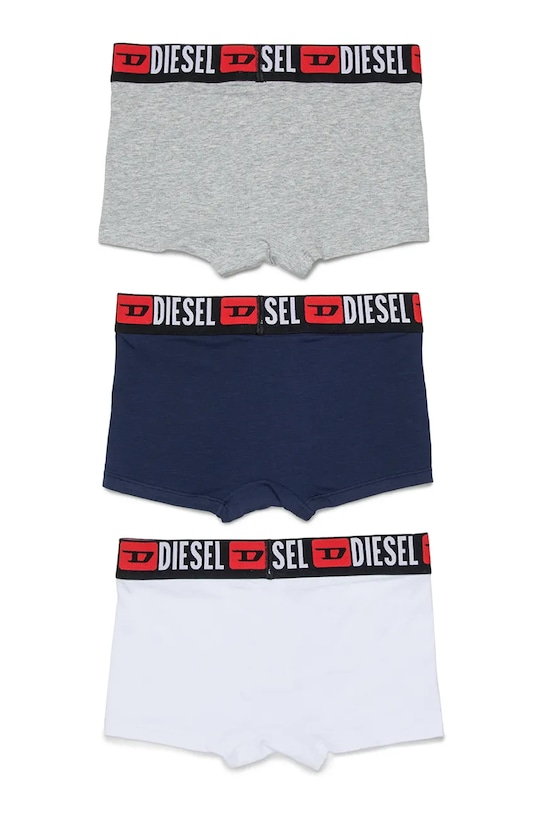 Diesel bokserki bawełniane dziecięce UM-UGERDTRIPACK-DE UND SHORT 3-pack J02692.KYATR szary SS26
