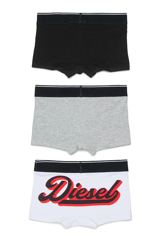 Diesel bokserki bawełniane dziecięce UM-UGORTRIPACK-DD UND SHORT 3-pack J02693.KYATR czarny SS26