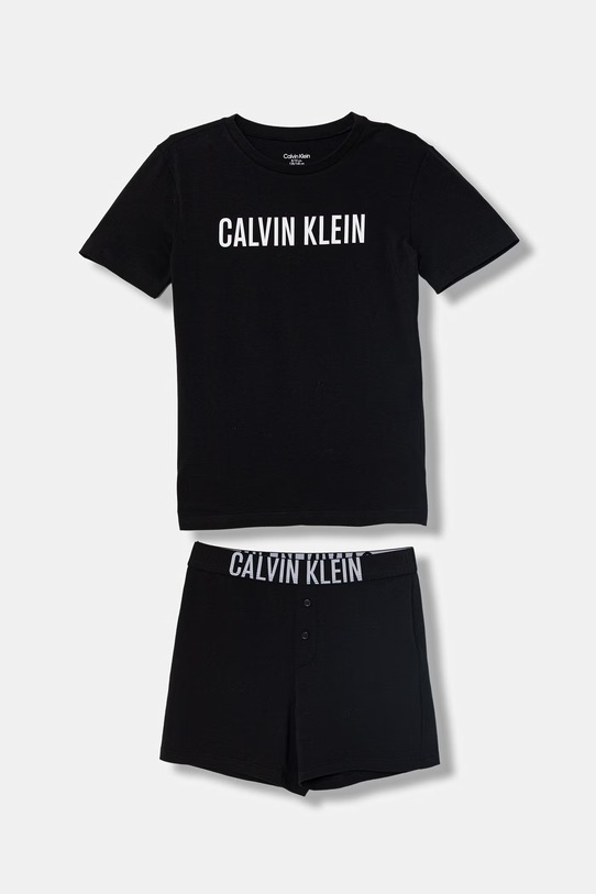 Calvin Klein Underwear piżama dwuczęściowa dziecięca bawełniana z elastanem czarny B70B700515.PPY2