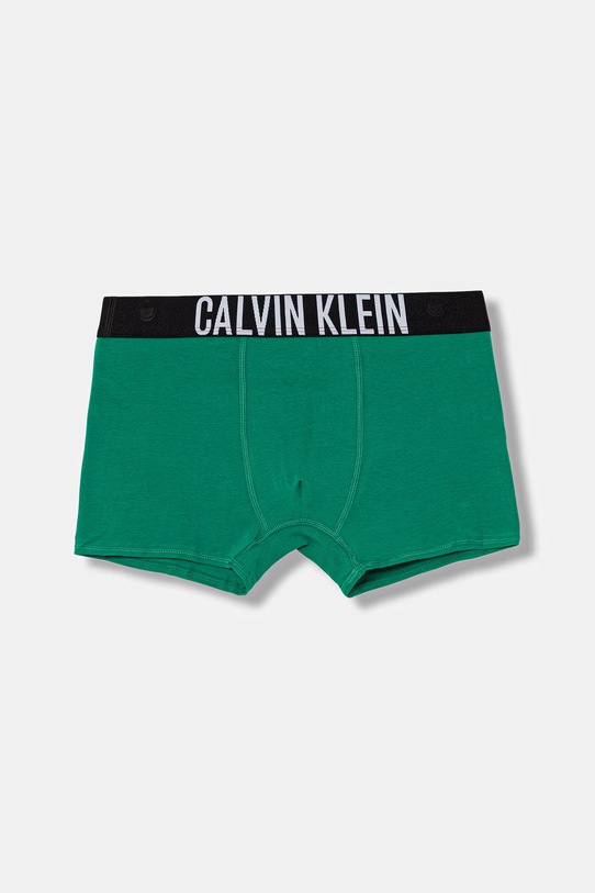 Chłopiec Calvin Klein Underwear bokserki dziecięce bawełniane z elastanem 3-pack B70B700510.PPY2 zielony