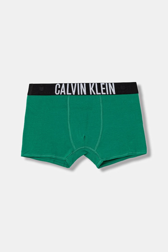 Chłopiec Calvin Klein Underwear bokserki dziecięce bawełniane z elastanem 3-pack B70B700510.PPY2 zielony