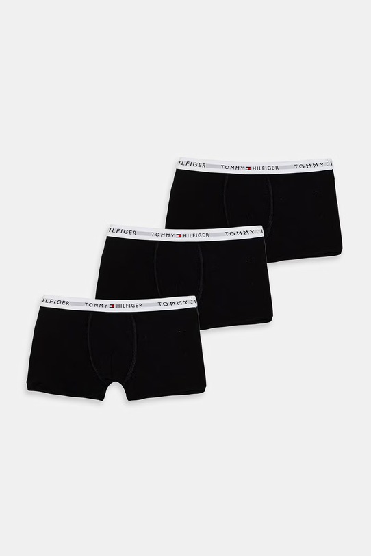 Tommy Hilfiger bokserki dziecięce z bawełną 3-pack czarny UB0UB00573.PPY2