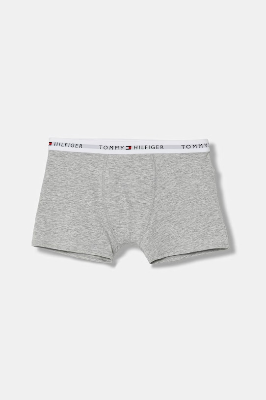 Băieți Tommy Hilfiger boxeri pentru copii din bumbac cu elastan pachet de 5 UB0UB00601.PPY2 gri