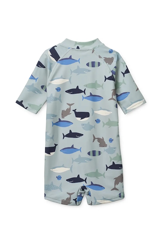 Liewood strój kąpielowy jednoczęściowy dziecięcy Max Printed Shortsleeve Swim Jumpsuit LW17602.PPY2 niebieski SS26