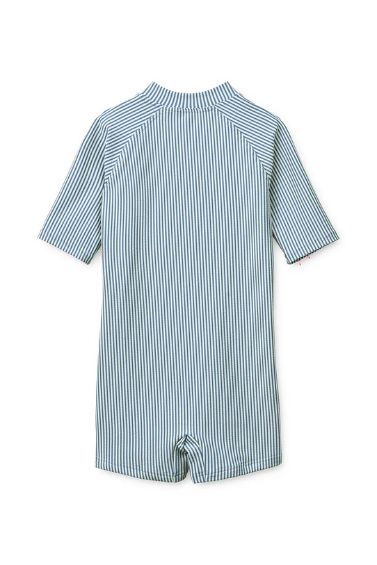 Liewood kombinezon plażowy dziecięcy Max Seersucker Shortsleeve Swim Jumpsuit LW17603.PPY2 niebieski SS26