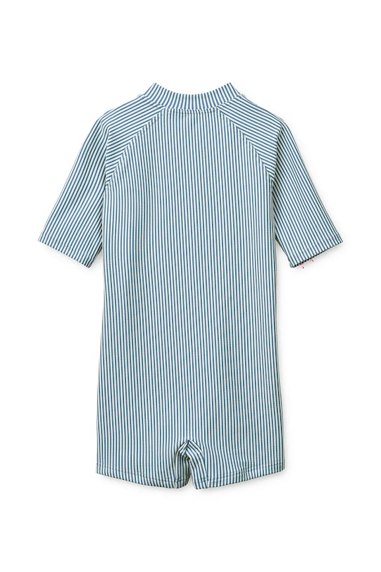 Liewood kombinezon plażowy dziecięcy Max Seersucker Shortsleeve Swim Jumpsuit LW17603.PPY2 niebieski SS26