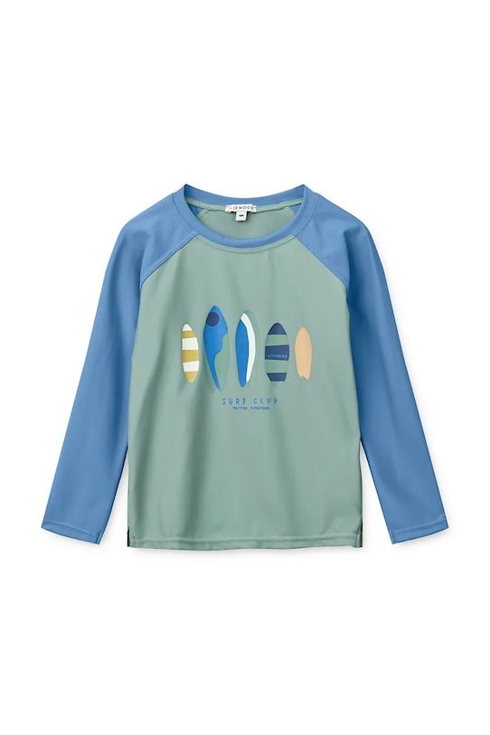 Liewood longsleeve kąpielowy dziecięcy Noah Placement Longsleeve Swim Tee zielony LW19008.PPY2