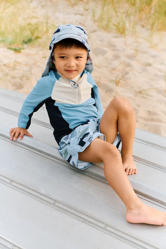 Chłopiec Liewood szorty kąpielowe dziecięce Aiden Printed Board Shorts LW20067.PPY2 niebieski