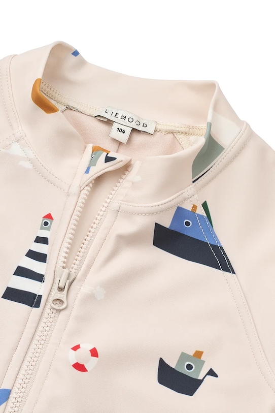 Chłopiec Liewood kombinezon plażowy dziecięcy Max Printed LS Swim Jumpsuit LW20434.PPY2 beżowy