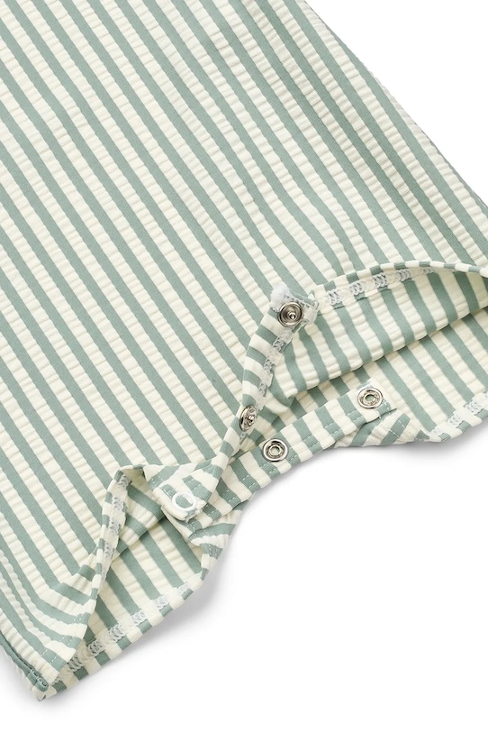 Chłopiec Liewood kombinezon plażowy dziecięcy Thor Seersucker Baby Swim Jumpsuit LW20438.PPY2 zielony