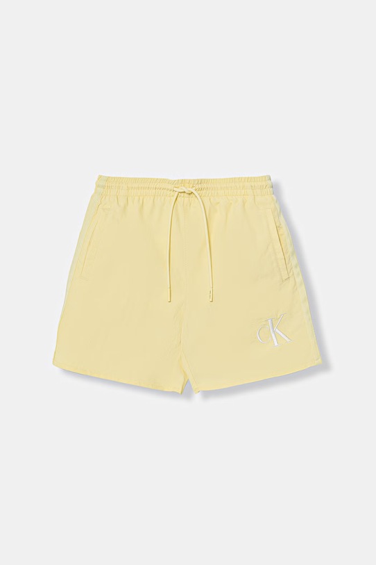 Calvin Klein Jeans szorty kąpielowe dziecięce żółty KV0KV00057.PPY2