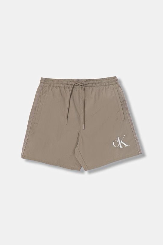 Calvin Klein Jeans szorty kąpielowe dziecięce brązowy KV0KV00057.PPY2