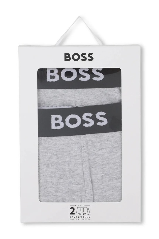 Dečki Otroške boksarice BOSS 2-pack J52665.102.150 siva