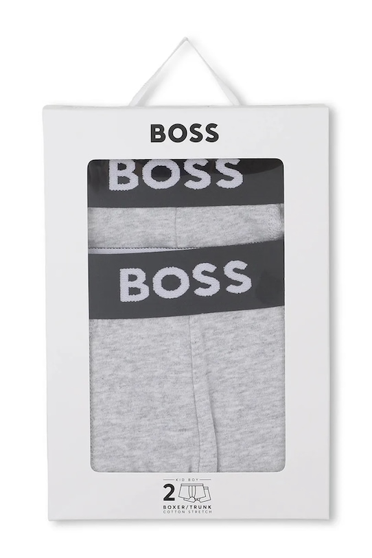 Dečki Otroške boksarice BOSS 2-pack J52665.102.150 siva