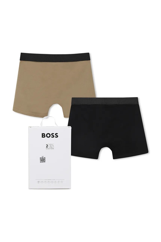 Dječje bokserice BOSS 2-pack J53148.162.174 crna SS26