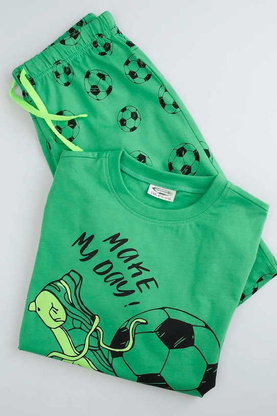 Dětské bavlněné pyžamo Coccodrillo WC6448217PJS zelená