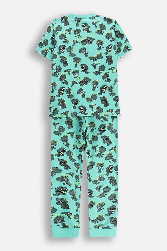 Детска памучна пижама Coccodrillo WC6448219PJS зелен SS26