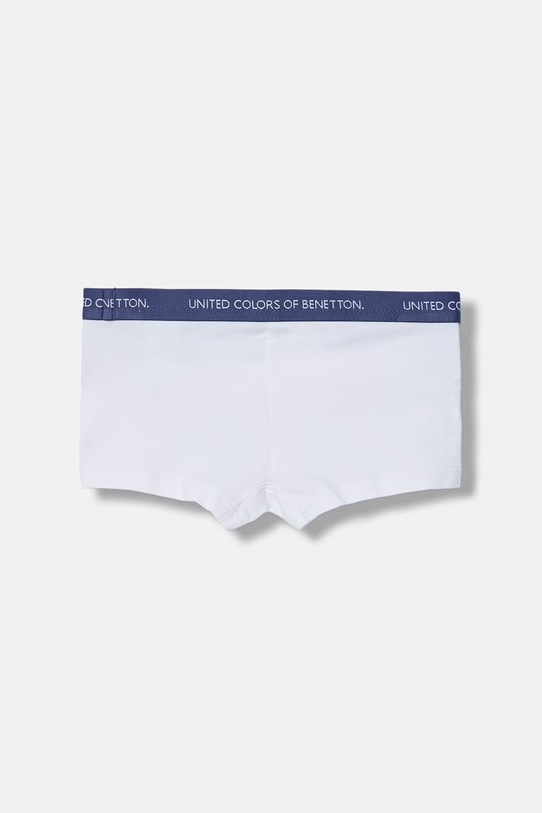 Chłopiec United Colors of Benetton bokserki dziecięce bawełniane z elastanem 2-pack 3NIE0X01O.G.Stagionale biały