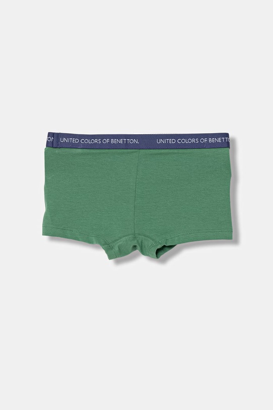 Chłopiec United Colors of Benetton bokserki dziecięce bawełniane z elastanem 2-pack 3NIE0X01O.G.Stagionale zielony