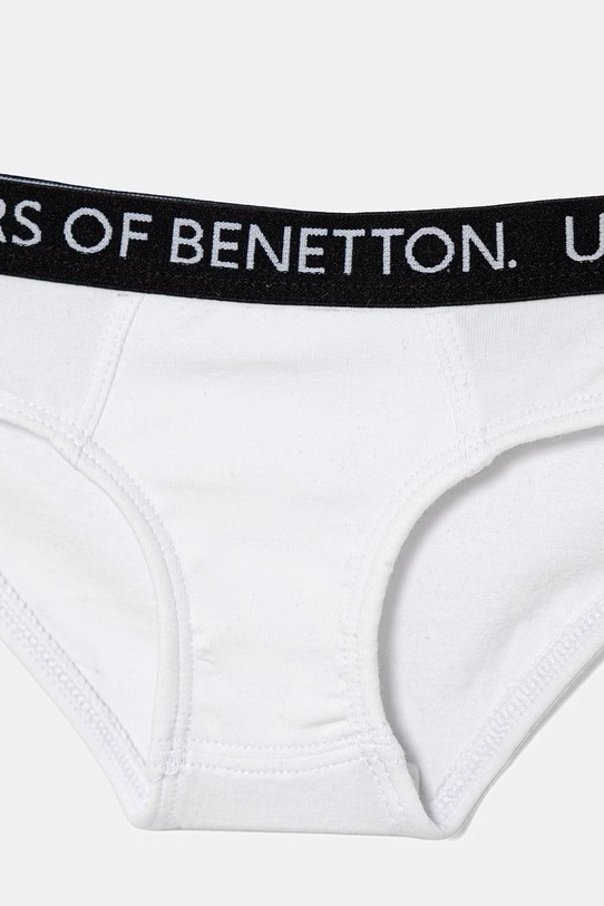 United Colors of Benetton slipy dziecięce bawełniane z elastanem 2-pack biały 3OP80S484.G.Riproposto