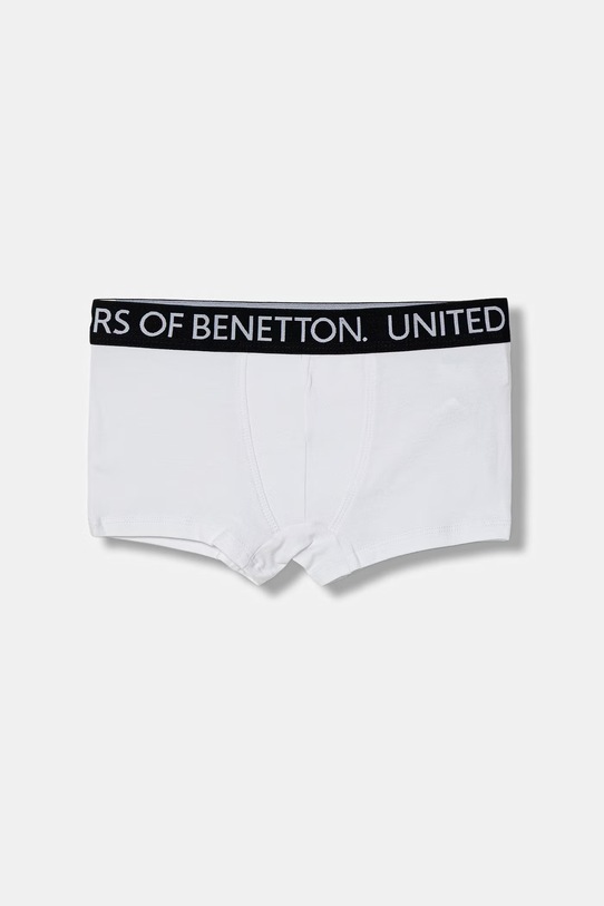 United Colors of Benetton boxerky detské bavlnené s elastanom 2-pack biela 3OP80X230.G.Riproposto