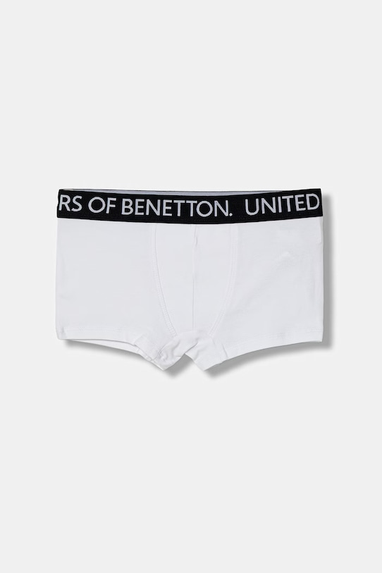 United Colors of Benetton boxerky detské bavlnené s elastanom 2-pack biela 3OP80X230.G.Riproposto