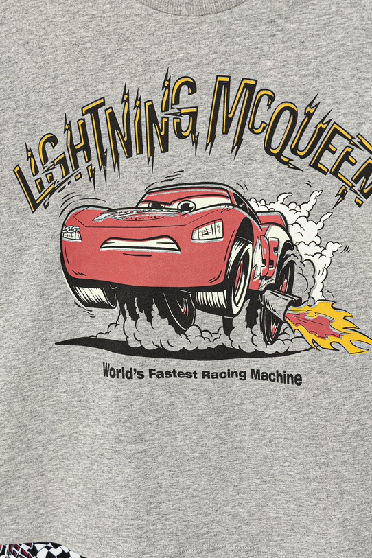 United Colors of Benetton piżama dwuczęściowa dziecięca bawełniana szary 30960P09V.G.Stagionale