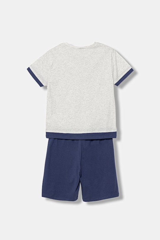 United Colors of Benetton piżama dwuczęściowa dziecięca bawełniana 30960P09Y.G.Stagionale szary SS26