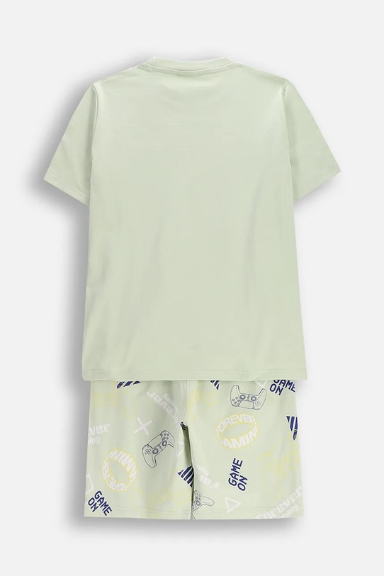 Coccodrillo pijama pentru copii din bumbac WC6448204LBD verde SS26