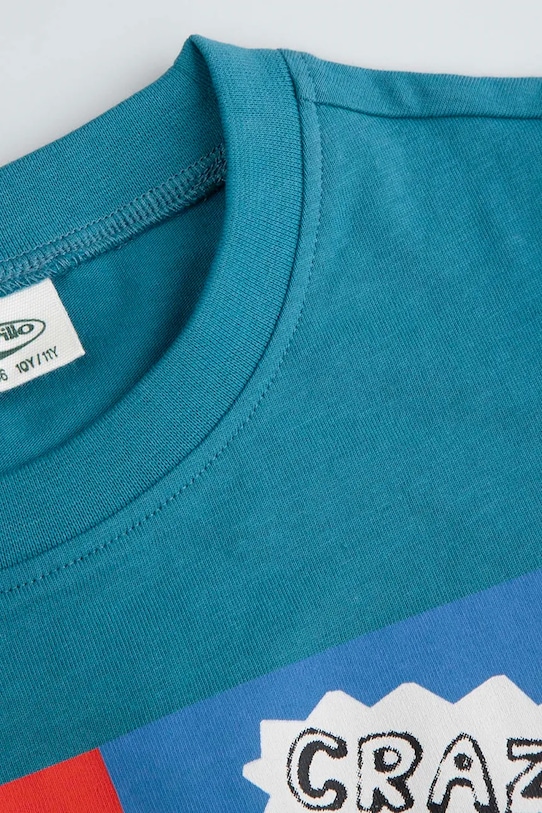 Chłopiec Coccodrillo piżama dziecięca bawełniana WC6448212PJS turkusowy