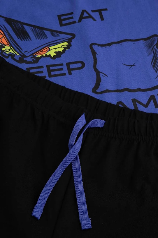 Coccodrillo piżama dziecięca bawełniana niebieski WC6448214PJS