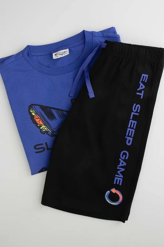 Coccodrillo piżama dziecięca bawełniana WC6448214PJS niebieski